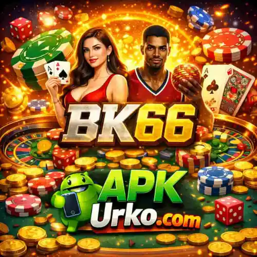 BK66 official APK for Android featuring sports betting, live casino, and slot games on APKUrko.com