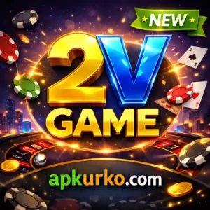 2V Game new casino game featured image with apkurko.com branding and a green "new" badge.