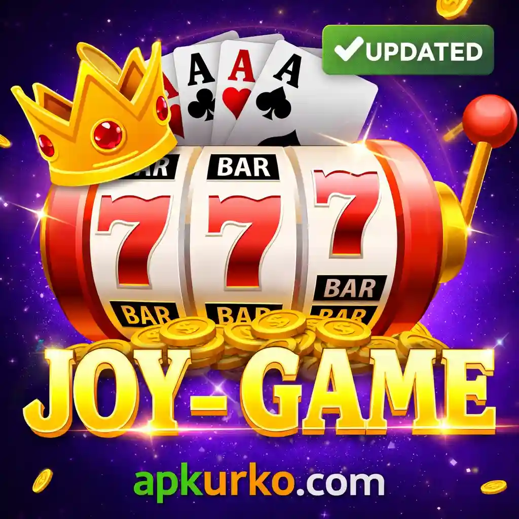 JOY-GAME casino slot machine featured image with updated badge and apkurko.com branding