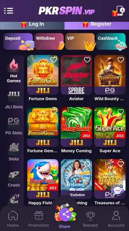 PKR Spin official game image: real earning game in pakistan.