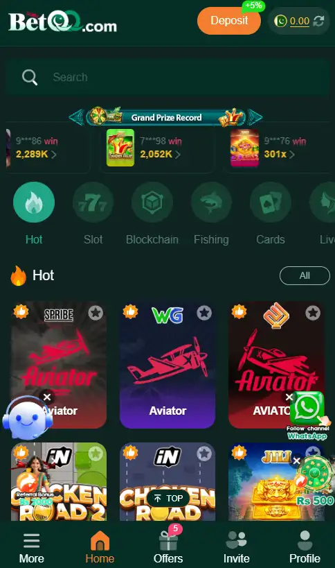 Betqq official game screenshot image.