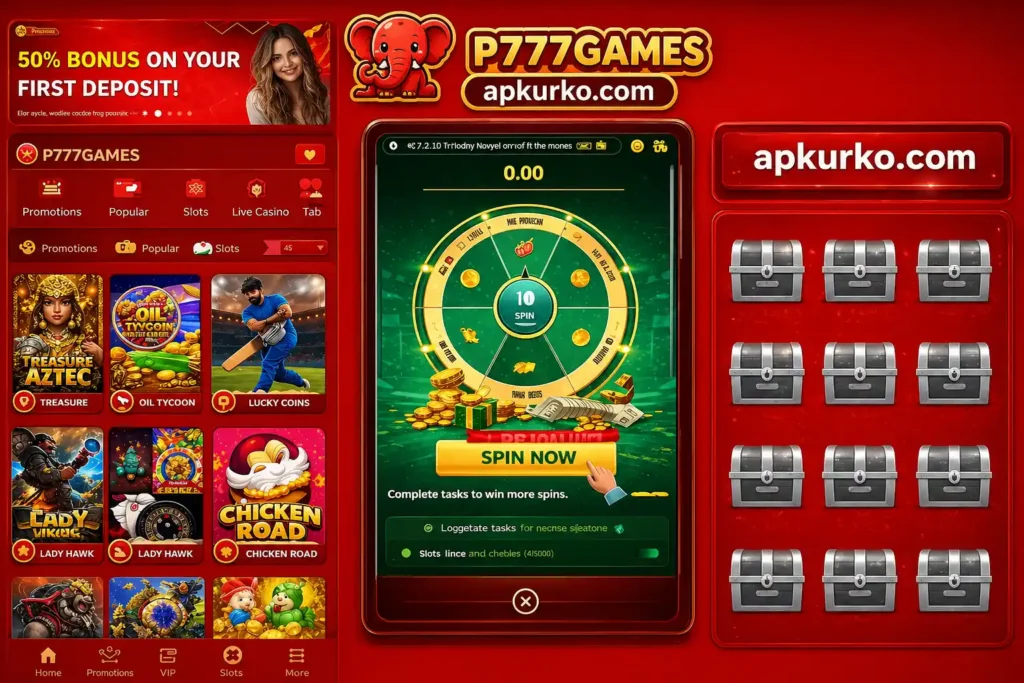 P777 game invite friends and earn money full guide image.