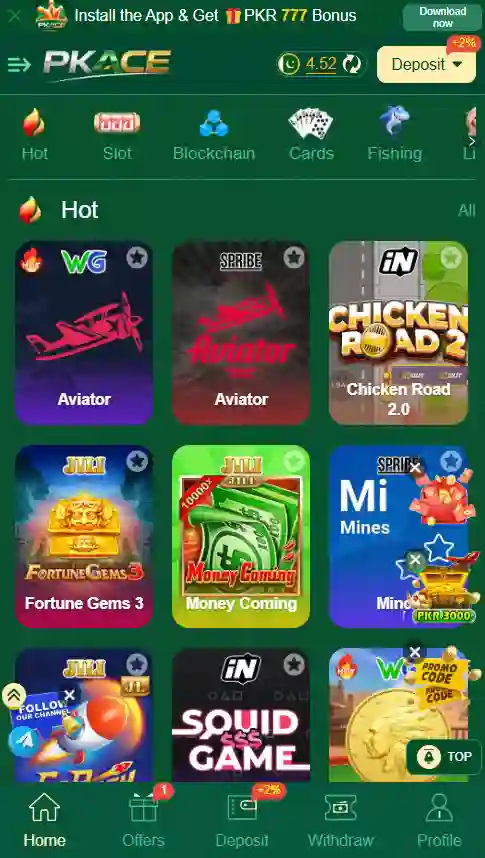 Pkace game screenshot image.