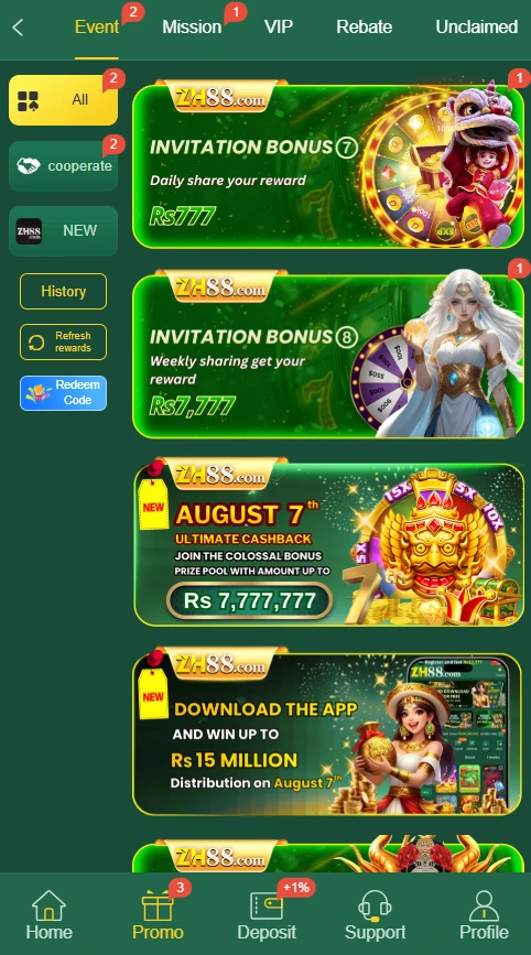 Download the Zh88 game and enjoy outstanding features of this app.